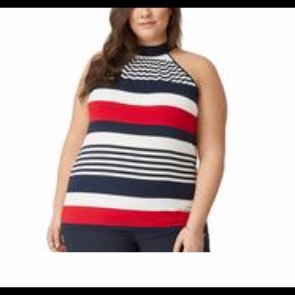 Cute sleeveless dressy high neck top